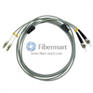 ST/UPC to LC/UPC Duplex Multimode 50/125 OM2 Armored Patch Cable