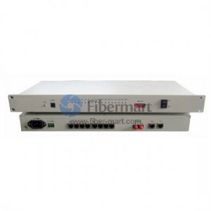 8E1+4*10/100M PDH Fiber Optical Multiplexers Singlemode Dual Fiber 20KM 19 Inch Rack(with the orderwire phone)