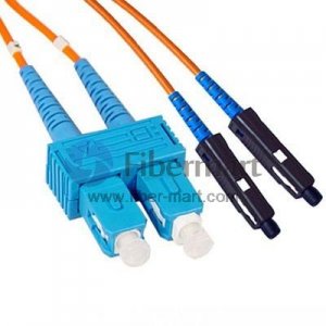 SC/UPC-MU/UPC Duplex Multimode 100/140um 3.0mm Fiber Patch Cable