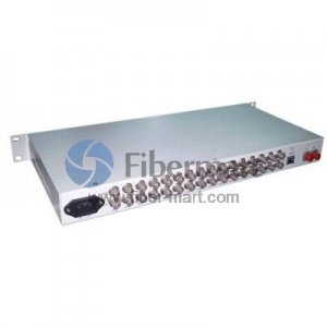 32 Channel Video to Fiber SM 20km Optical Video Multiplexer in Aluminum Alloy Case
