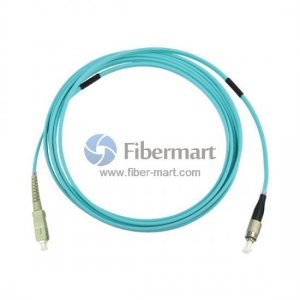FC-SC Simplex OM4 50/125 Multimode Armored Fiber Patch Cable