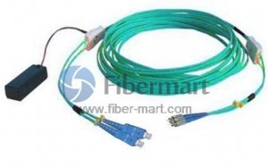 FC-SC Duplex OM3 Multi-mode (50/125) Tracer fiber patch cord