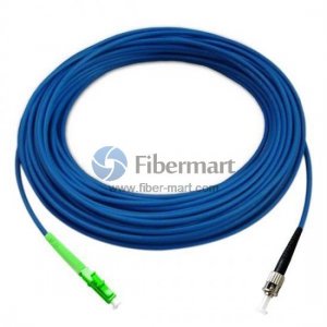 LC/APC to ST/UPC Simplex Singlemode 9/125 Armored Patch Cable