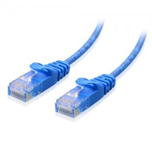 Cat6 Snagless Unshielded (UTP) Slim Ethernet Network Patch Cable, Blue PVC, 5m (16.40ft)