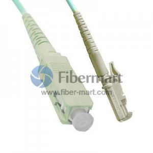 SC-E2000 Simplex OM3 50/125 Multimode Fiber Patch Cable