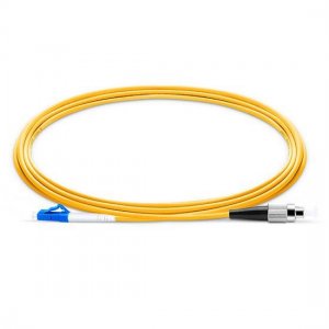 1M LC UPC to FC UPC Simplex 2.0mm PVC(OFNR) SMF Bend Insensitive Fiber Patch Cable