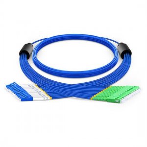 5m LC UPC to SC APC 12 Fibers Singlemode 9/125 Armored Breakout Cable 3.0mm Legs