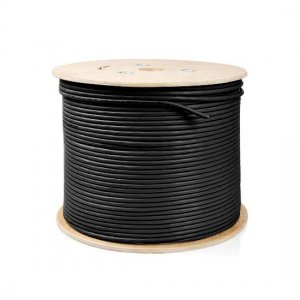 100m (328ft) Spool Cat7 Shielded and Foiled(SFTP) Solid LSZH Bulk Ethernet Cable Black