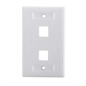 Two Ports Keystone Single Gang Wall Plate