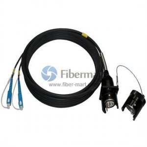 Tactical Socket to LC/SC/FC/ST Fiber Optics Cable Connector