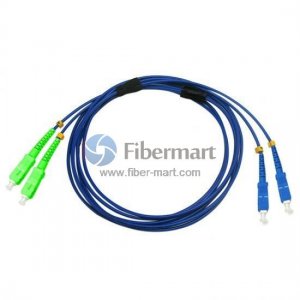 SC/UPC to SC/APC Duplex Singlemode 9/125 Armored Patch Cable