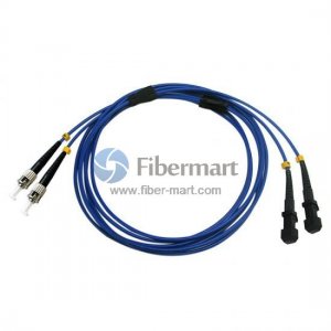 ST/UPC to MTRJ/UPC Duplex Singlemode 9/125 Armored Patch Cable