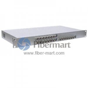 24 Channel Video to Fiber SM 20km Optical Video Multiplexer in Aluminum Alloy Case