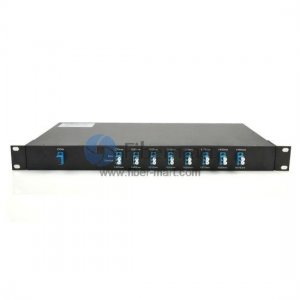 8 channels, Type B, 1RU Rack Mount, Simplex BIDI Transmission, CWDM Mux & Demux