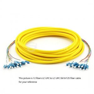 1.5M LC UPC to SC APC 9/125 Single Mode 12 Fiber MultiFiber PreTerminated Cable 0.9mm PVC Jacket