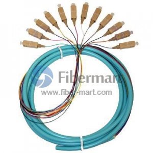 24 fiber 50/125 OM3 Multimode LC/SC/ST/FC Bunch Pigtail