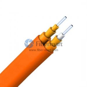 62.5/125μm Multimode Double Jacket Duplex Flat Tight-buffered LSZH Indoor Cable