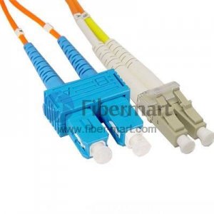 SC/UPC-LC/UPC Duplex Multimode 100/140um 3.0mm Fiber Patch Cable