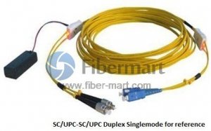 SC/APC-ST/APC Duplex Single-mode (9/125) Tracer fiber patch cord