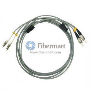 FC/UPC to LC/UPC Duplex Multimode 50/125 OM2 Armored Patch Cable