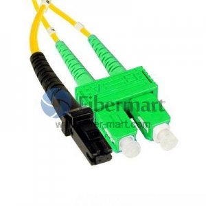 SC/APC to MTRJ Singlemode 9/125 Duplex Fiber Patch Cable