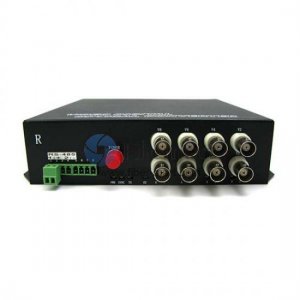 8 Channel Video & 1 Return Data to Fiber SM 20km Optic Video Multiplexer