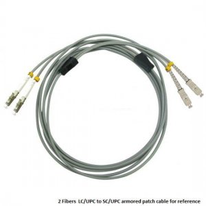 Custom ST to ST 12 Fibers OM3 50/125 Multimode Armored Breakout Cable 3.0mm Legs