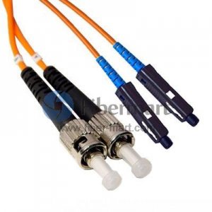 ST/UPC-MU/UPC Duplex Multimode 100/140um 3.0mm Fiber Patch Cable