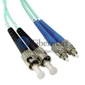 FC-ST Duplex OM3 50/125 Multimode Fiber Patch Cable
