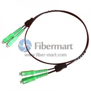SM 9/125 Duplex Fiber Patch Cable FTTH Indoor Cable KFRP G652D PVC