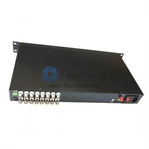 16 Channel HD-AHD over Optical Fiber Transmitter and Receiver Set
