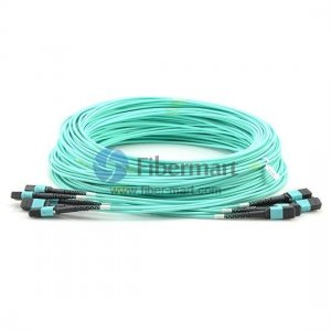 72 Fibers OM3 Multimode 24 Strands MPO Trunk Cable 3.0mm LSZH/Riser