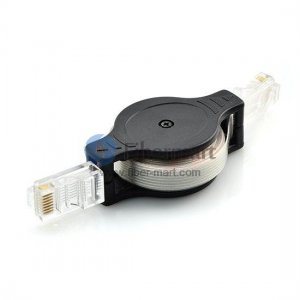 2.5m CAT5e Unshielded Twisted Pair(UTP) Network Retractable RJ45 Cable