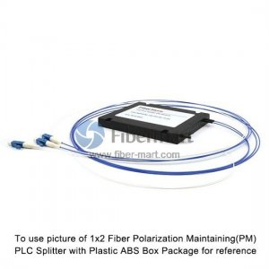 1x8保偏光纤 (PM) PLC分路器慢轴带ABS盒PM分路器