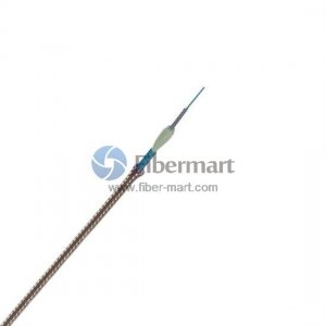2 Fibers 62.5/125μm Multimode Copper Braid Flame Retardant Armored Sensor Cable
