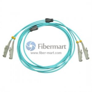 E2000-E2000 Duplex OM4 50/125 Multimode Armored Fiber Patch Cable