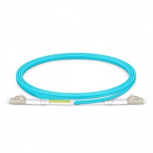 2M LC UPC to LC UPC Duplex 2.0mm PVC(OFNR) OM4 Multimode Ultra Low Loss Fiber Patch Cable