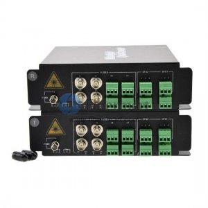 2 Channel Video & 1 Channel Reverse Data & 4 Channel Forward Audio to Fiber SM 20km Optical Video Multiplexer