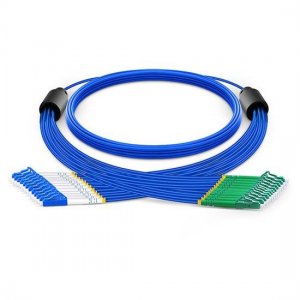 30m LC UPC to LC APC 12 Fibers Singlemode 9/125 Armored Breakout Cable 3.0mm Legs
