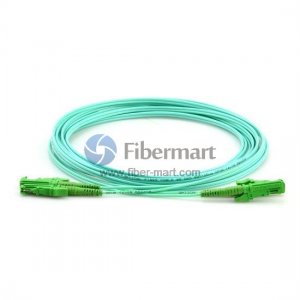 E2000-E2000 APC Duplex OM4 50/125 Multimode Fiber Patch Cable