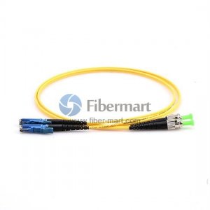 ST/APC to E2000/UPC Singlemode 9/125 Duplex Fiber Patch Cable
