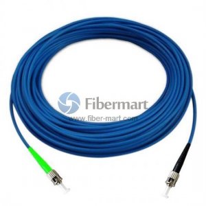 ST/UPC to ST/APC Simplex Singlemode 9/125 Armored Patch Cable