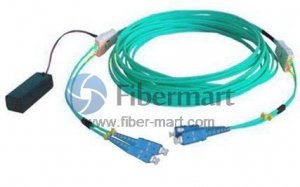 SC-SC Duplex OM3 Multi-mode (50/125) Tracer fiber patch cord
