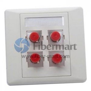 4-Port FC Fiber Optic Wall Plate Outlet