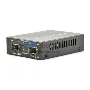 10/100/1000M 1SFP+1SFP Ports Ethernet Fiber Media Converter