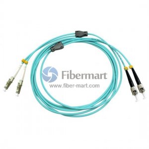 ST-LC Duplex OM3 50/125 Multimode Armored Fiber Patch Cable
