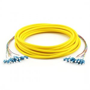 3M LC UPC to LC UPC 9/125 Single Mode 12 Fiber MultiFiber PreTerminated Cable 0.9mm PVC Jacket