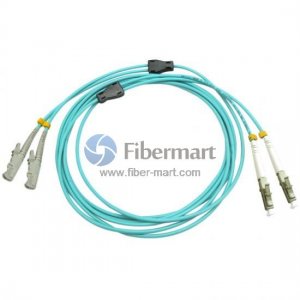 LC-E2000 Duplex OM4 50/125 Multimode Armored Fiber Patch Cable