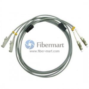 LC/UPC to E2000/UPC Duplex Multimode 62.5/125 OM1 Armored Patch Cable