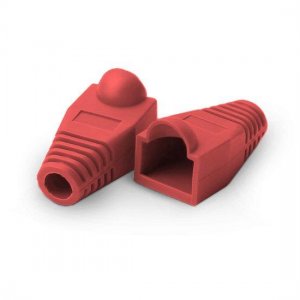 RJ45 Snagless Boot Cover 7.5mm OD Red, 50/Pack